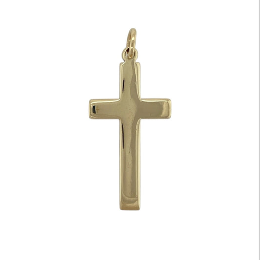 9ct Gold Plain Cross Pendant
