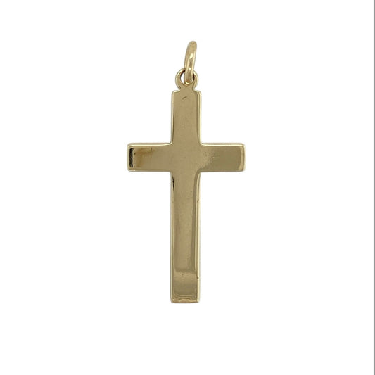 Add a timeless and meaningful piece to your jewellery collection with this pre-owned 9ct yellow gold plain cross pendant, offering a classic symbol of faith and style—perfect for everyday wear or special occasions.

Design: The pendant features a traditional plain cross design with clean lines, creating a simple yet powerful and recognisable look.
Material: Made from 9-carat yellow gold, it has a polished finish that enhances its warm tone and classic appeal.