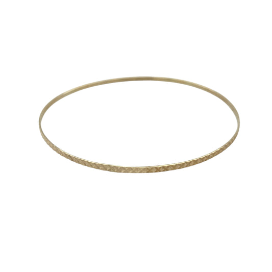 9ct Solid Gold Textured Patterned Bangle