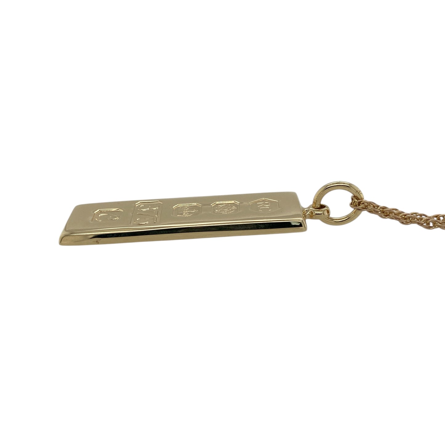 9ct Solid Gold Ingot 24" Necklace