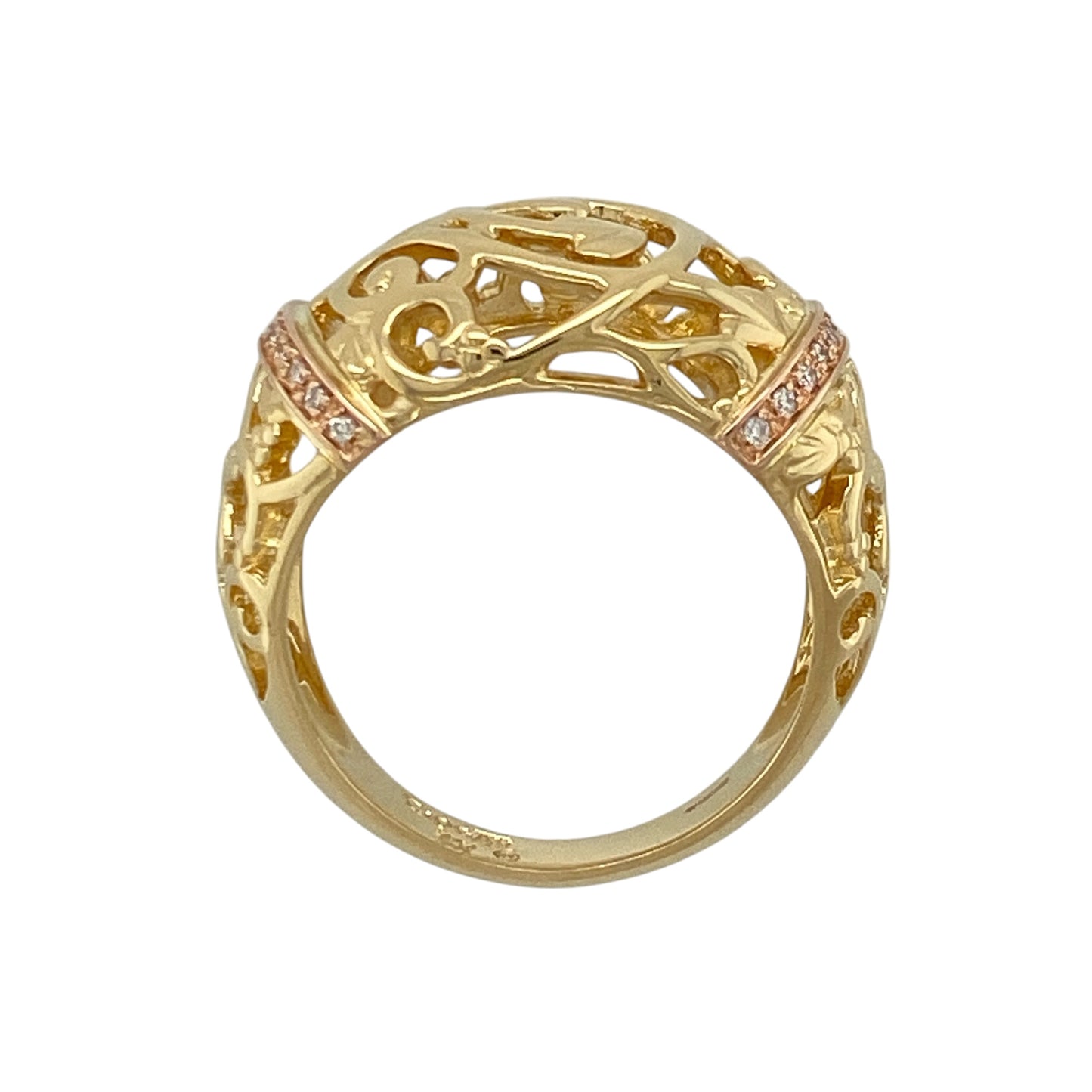 18ct Gold & Diamond Set Clogau Rounded Tree of Life Band Ring