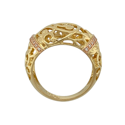 18ct Gold & Diamond Set Clogau Rounded Tree of Life Band Ring