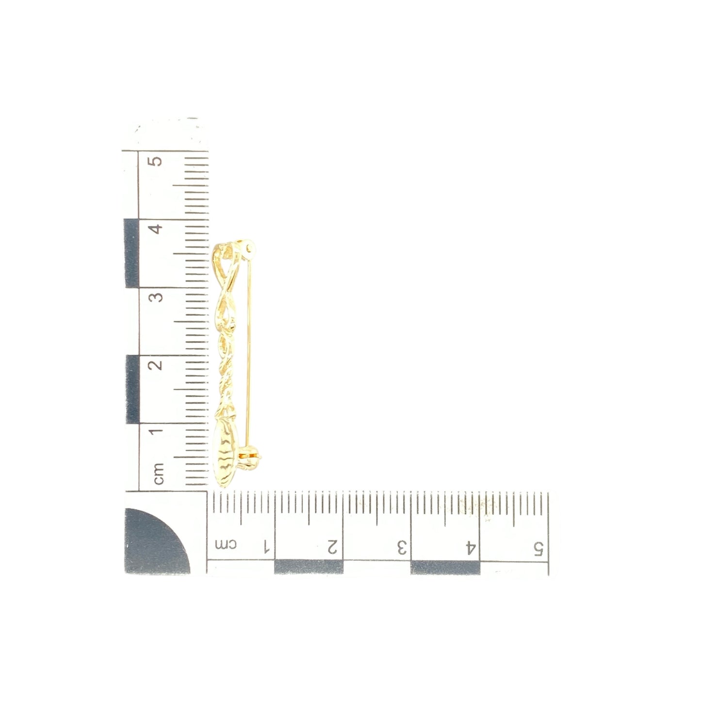 9ct Gold Welsh Lovespoon Brooch