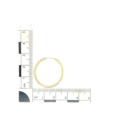 9ct Gold Plain Sleeper Hoop Earrings