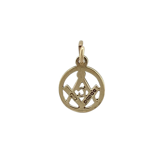 Add a meaningful and symbolic piece to your jewellery collection with this pre-owned 9ct yellow gold small round Masonic pendant, offering a classic design rich in heritage—perfect for everyday wear or as a thoughtful gift.

Design: The pendant features a traditional round shape with the iconic Masonic symbol, creating a recognisable and timeless look.
Material: Made from 9-carat yellow gold, it has a polished finish that enhances its warm tone and highlights the detailed design.