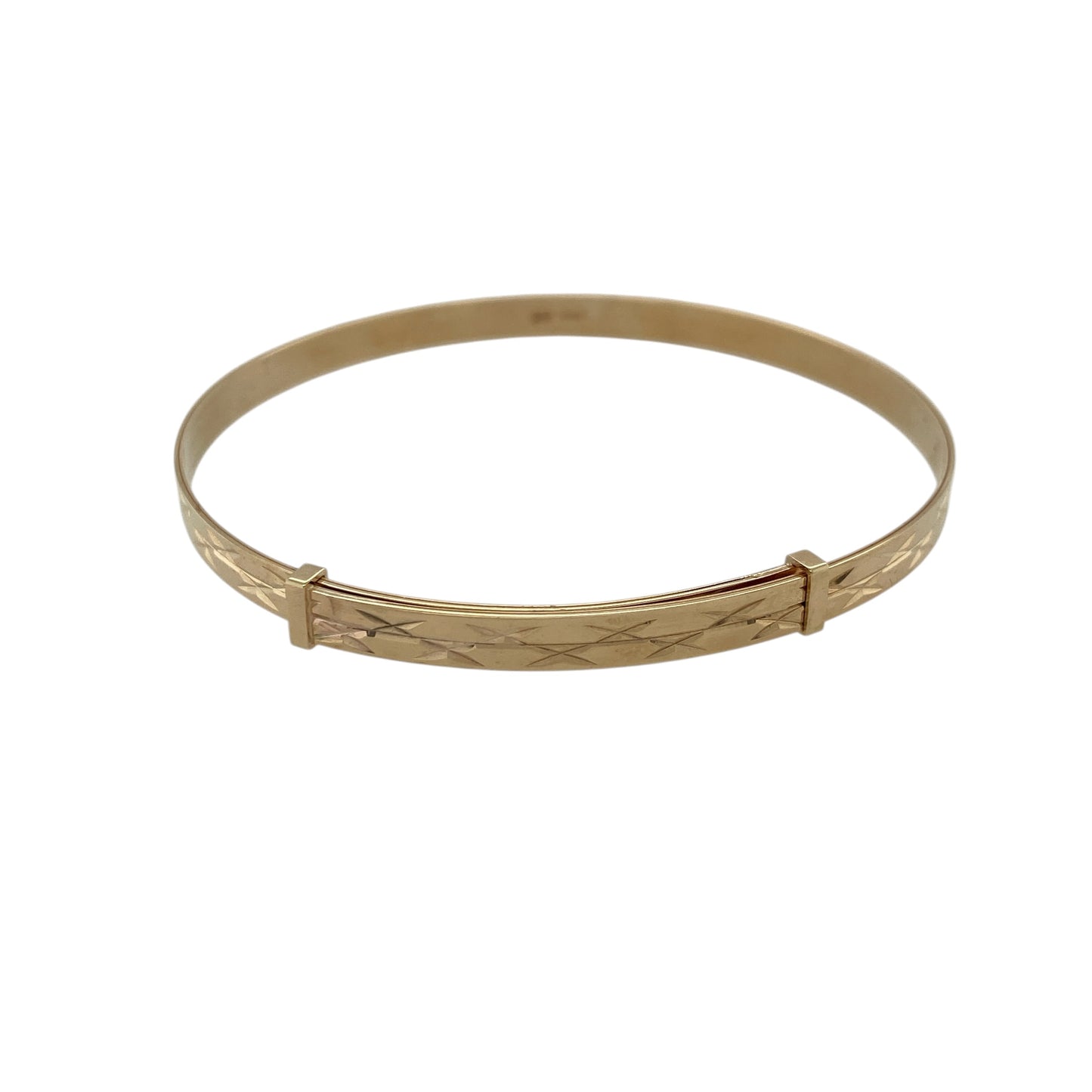 9ct Gold Patterned Expanding Bangle