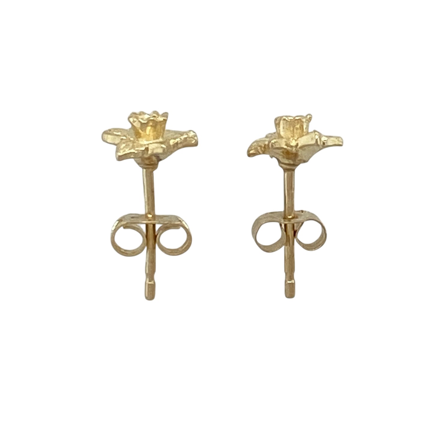 9ct Gold Welsh Daffodil Stud Earrings