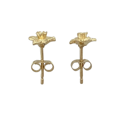 9ct Gold Welsh Daffodil Stud Earrings
