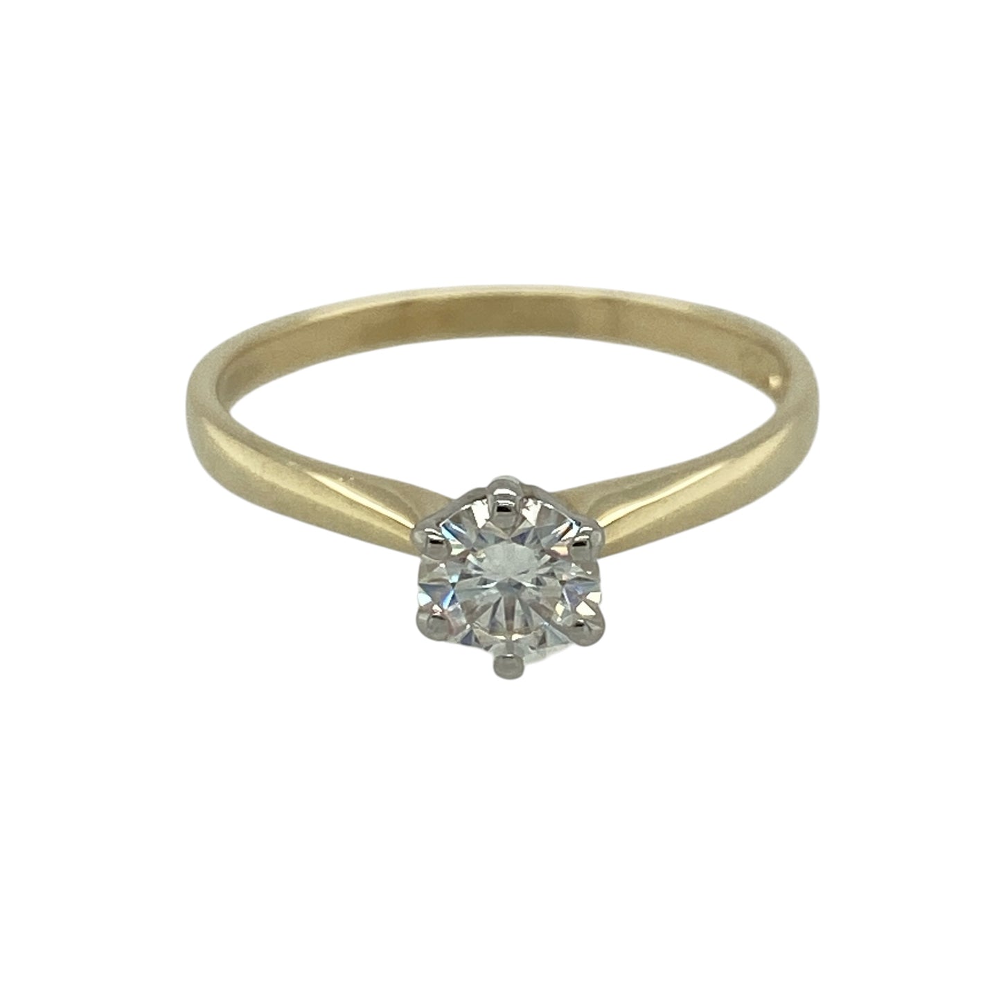 9ct Gold & Moissanite Set Solitaire Ring