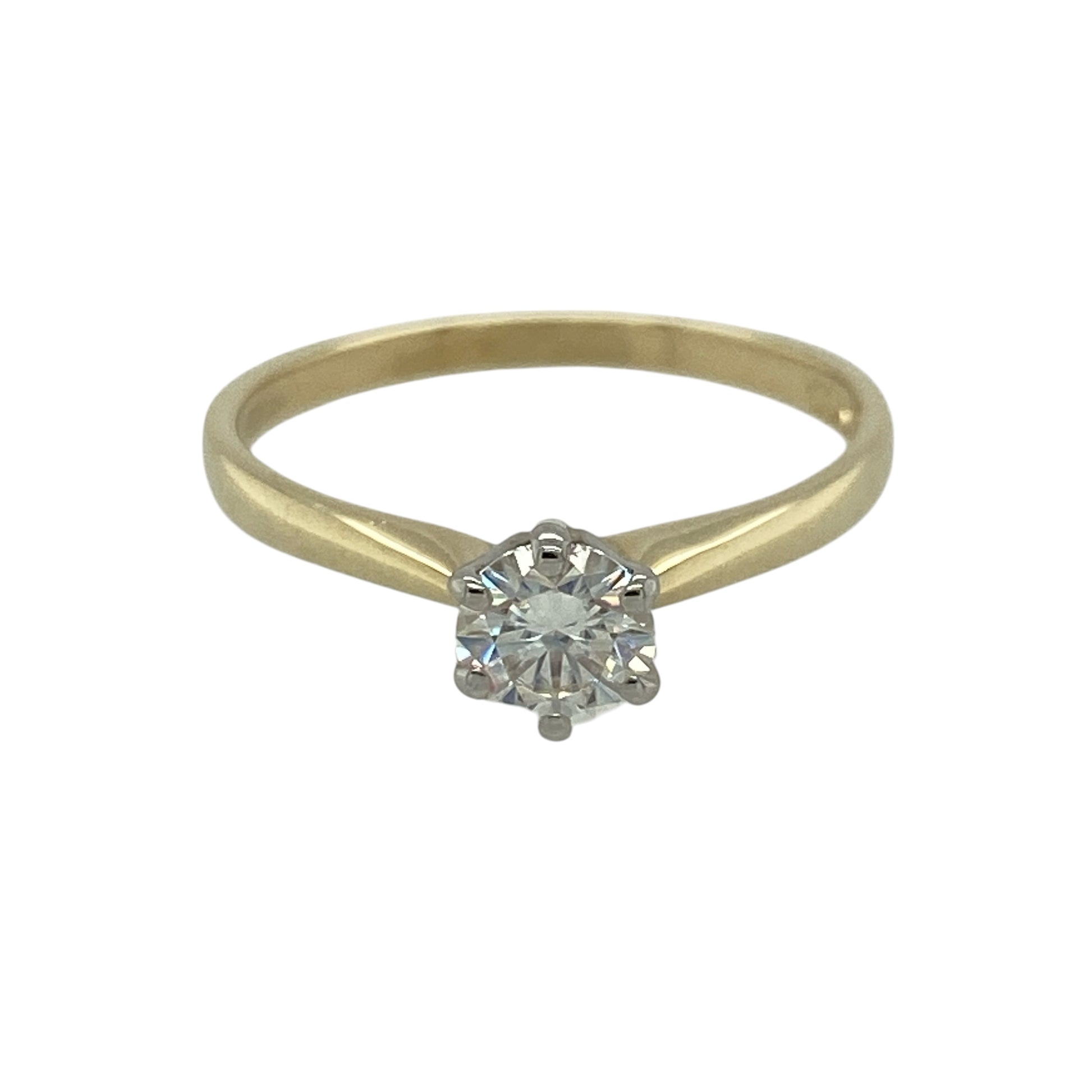 9ct Gold & Moissanite Set Solitaire Ring