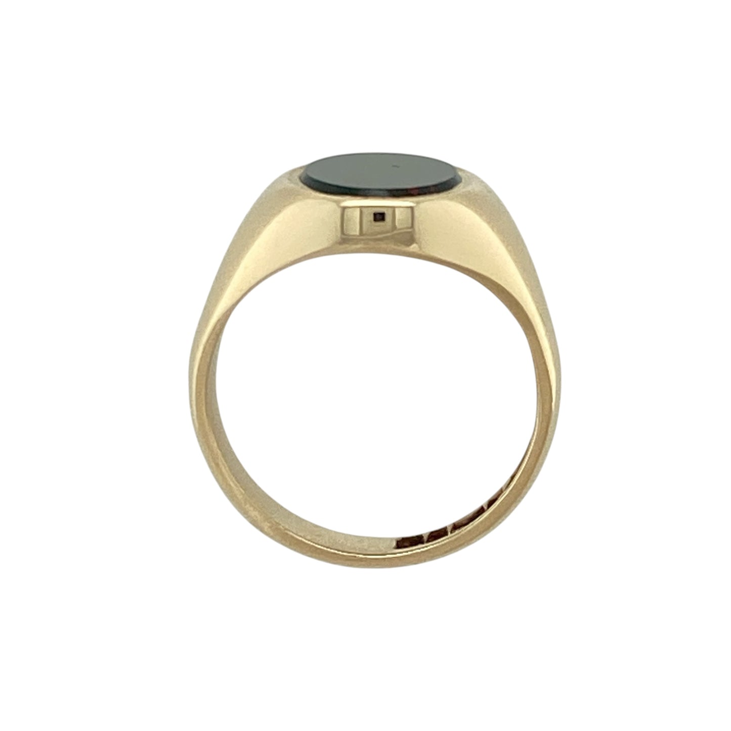 9ct Gold & Bloodstone Set Oval Signet Ring