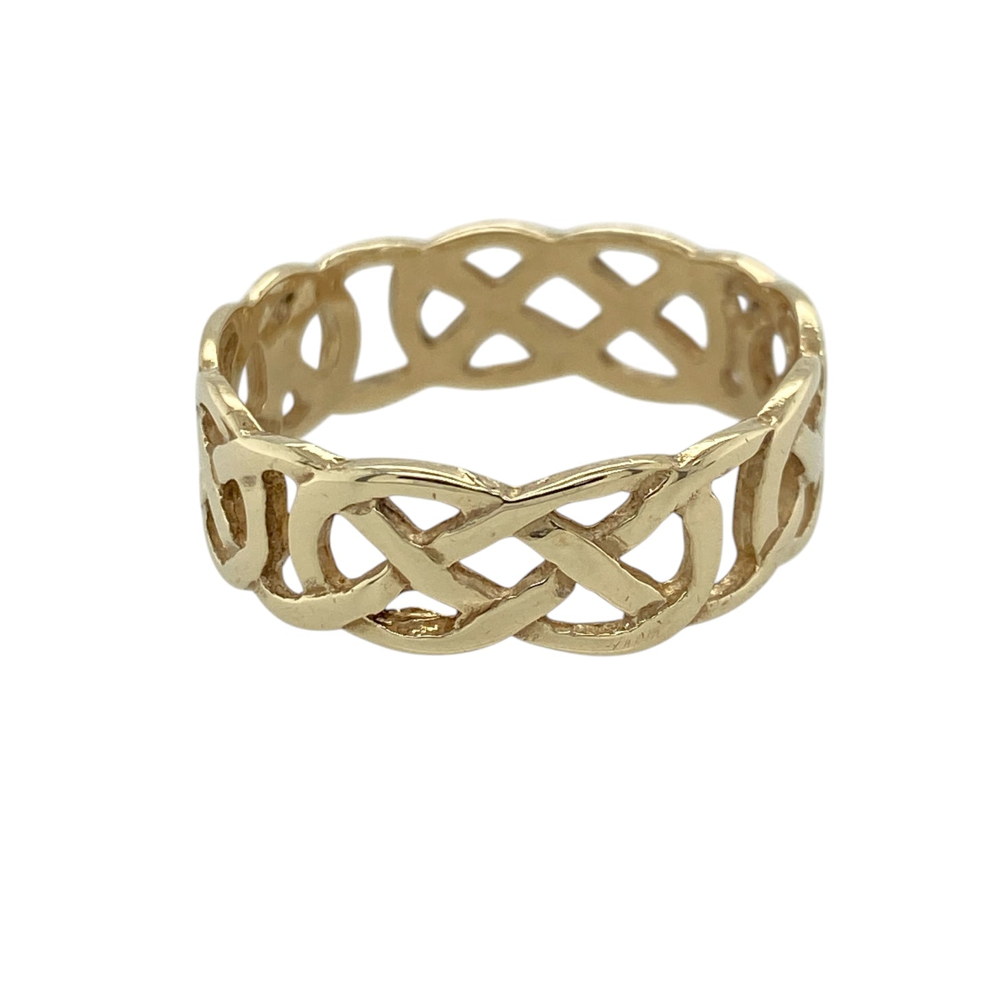 9ct Gold Open Celtic Knot Band Ring