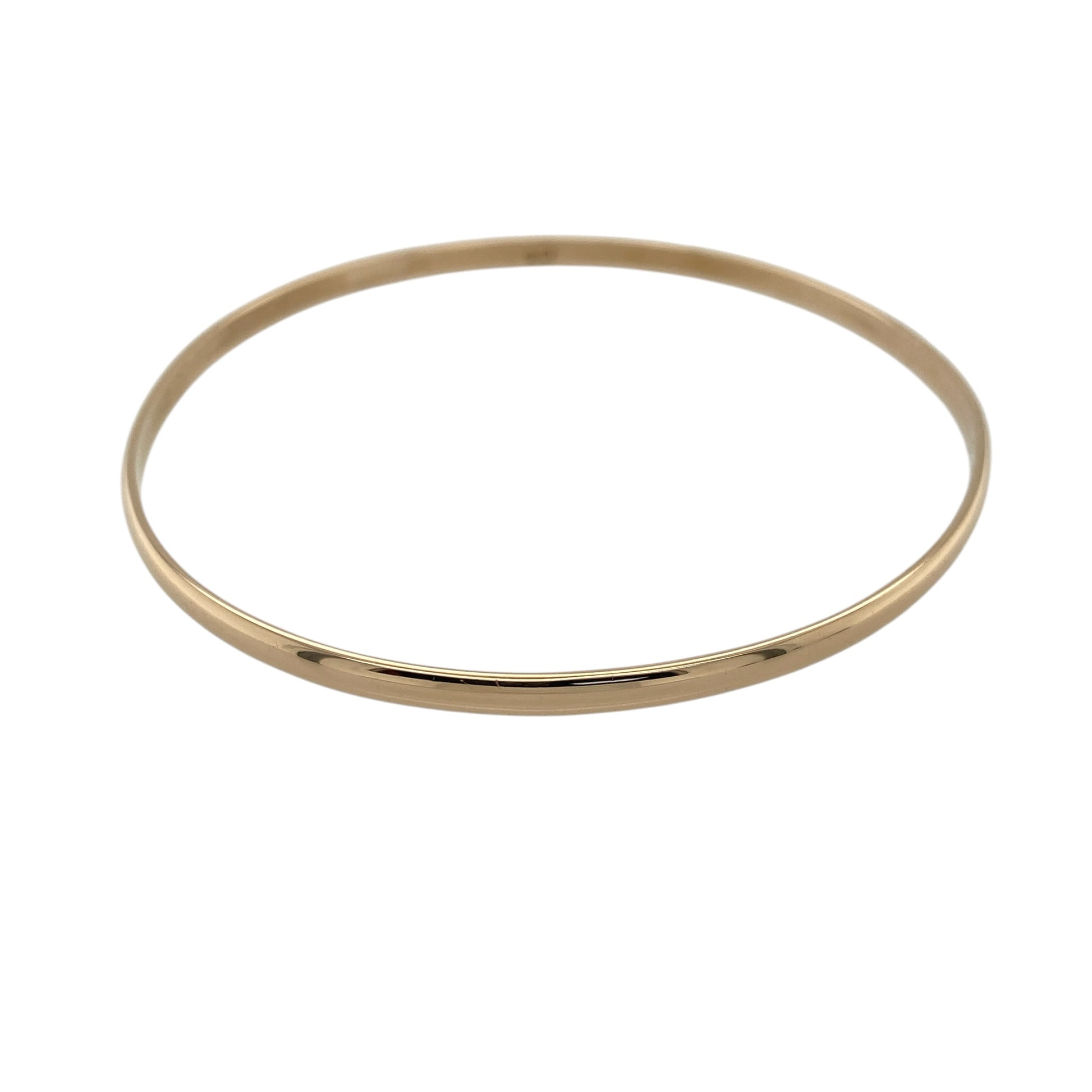 9ct Solid Gold Plain Bangle
