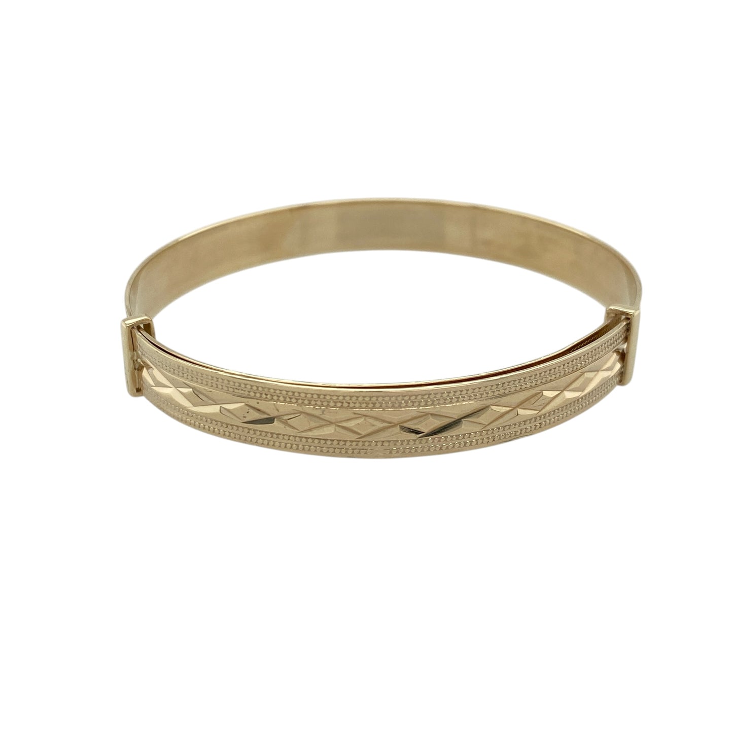 9ct Gold Patterned Expanding Bangle