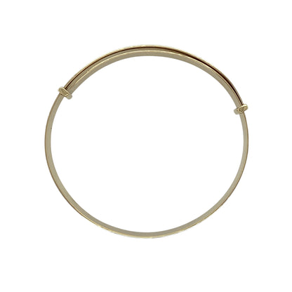9ct Gold Patterned Expanding Bangle