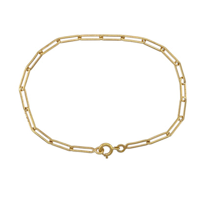 9ct Gold 7.5" Paperclip Bracelet