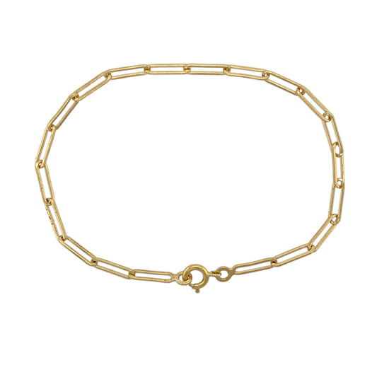 9ct Gold 7.5" Paperclip Bracelet