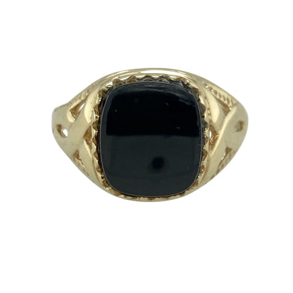 9ct Gold & Onyx Set Signet Ring