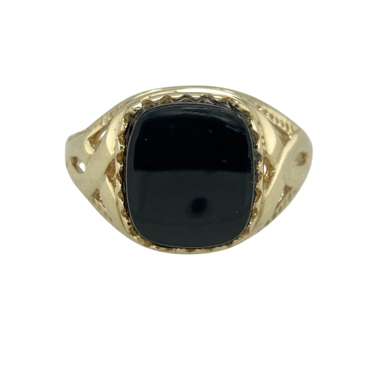9ct Gold & Onyx Set Signet Ring