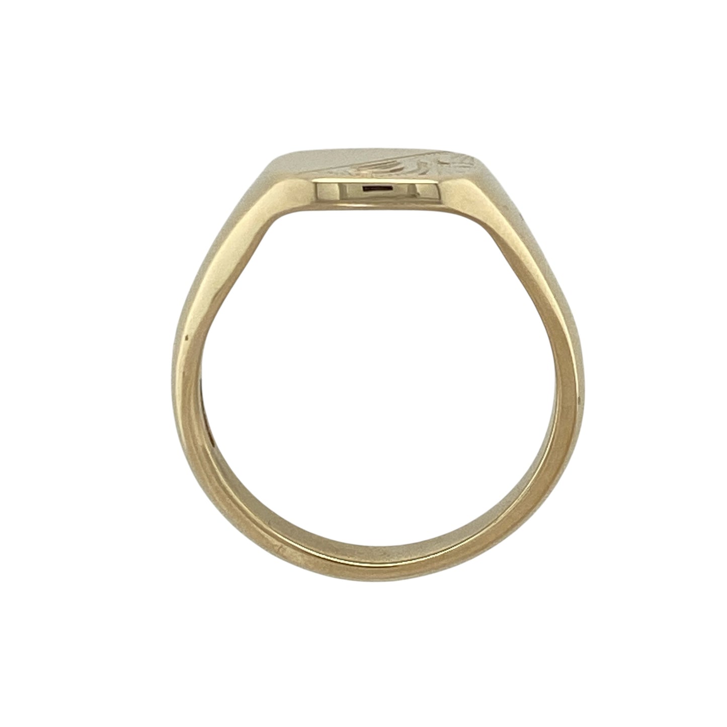 9ct Gold Patterned Rectangle Signet Ring
