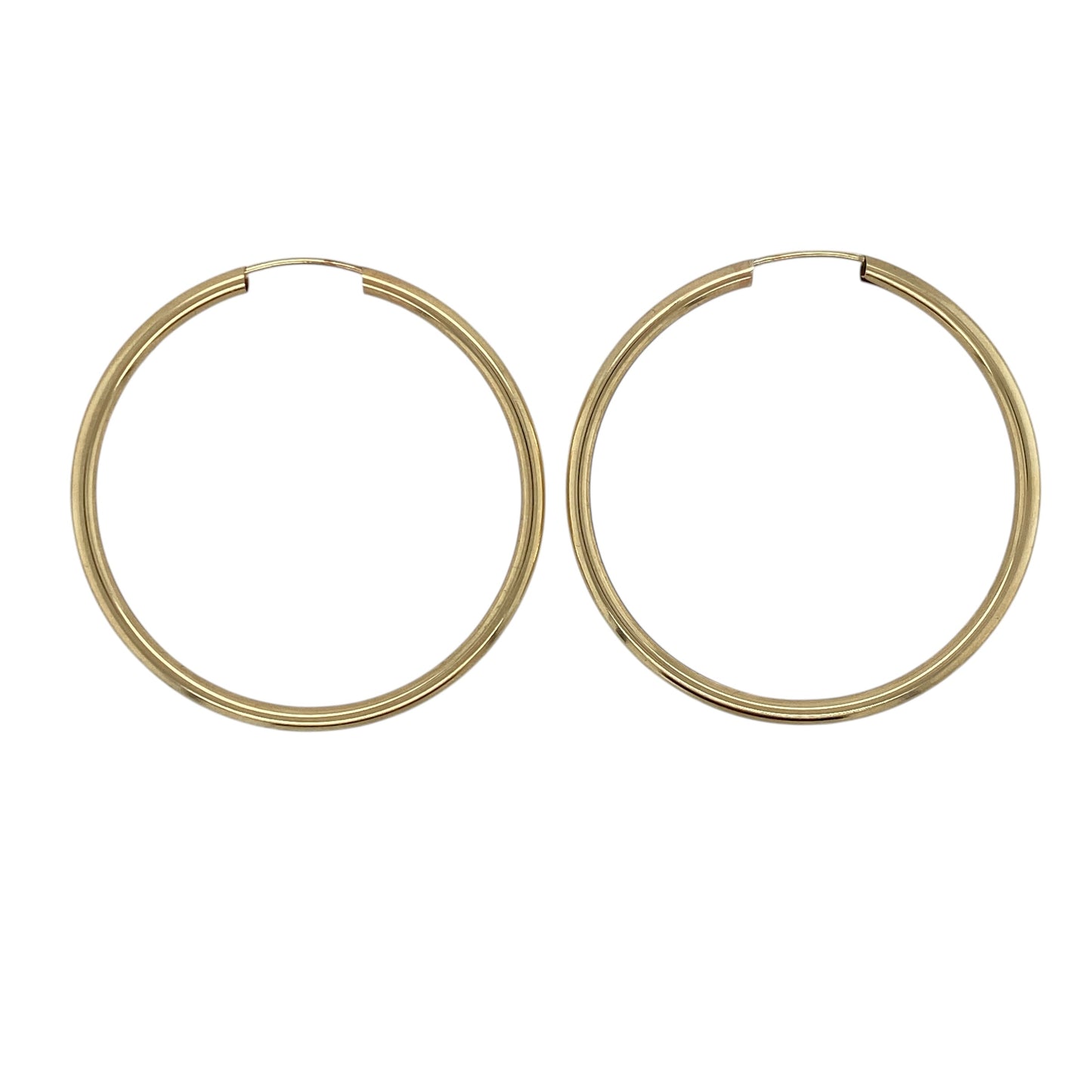 9ct Gold Plain Hoop Earrings