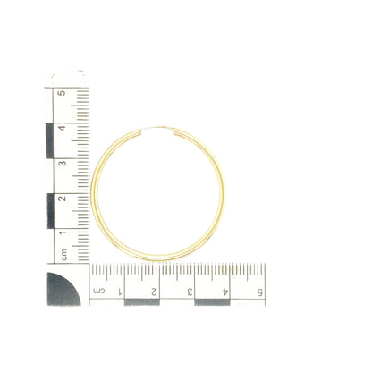 9ct Gold Plain Hoop Earrings
