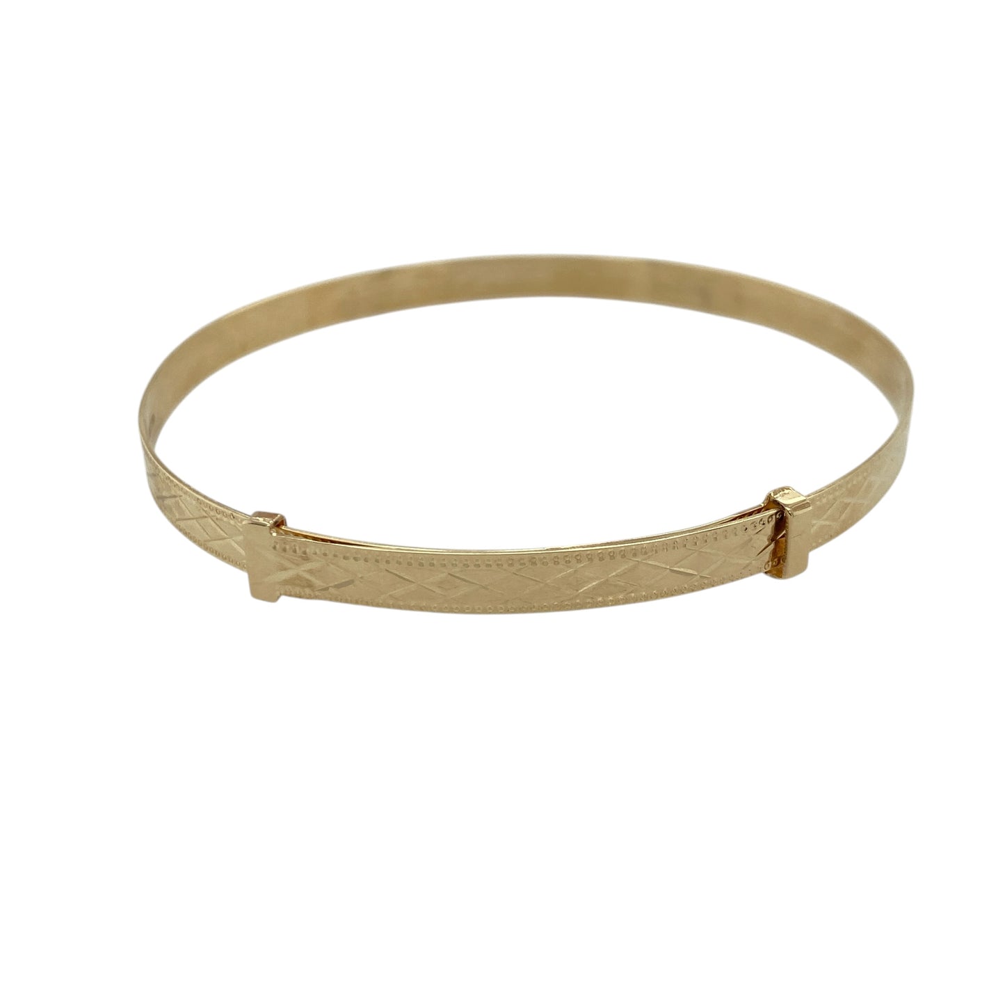 9ct Gold Patterned Expanding Bangle