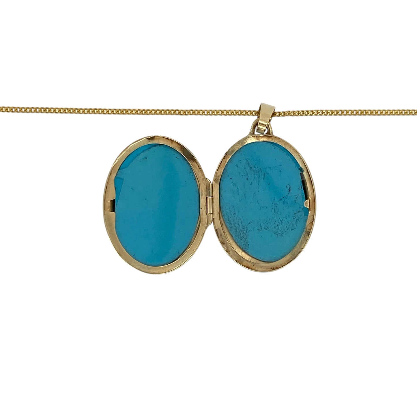 9ct Gold Patterned Oval Locket 18" Necklace