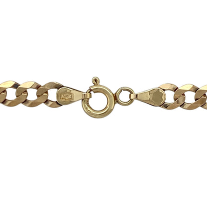 Add a bold and timeless piece to your jewellery collection with this pre-owned 9ct yellow gold 20" curb chain, combining classic design with a strong and versatile presence—perfect for everyday wear or pairing with a pendant.

Design: The chain features a traditional curb link style with smooth, interlocking links that create a clean and enduring look.
Material: Made from 9-carat yellow gold, it has a polished finish that enhances its warm tone and classic appeal.