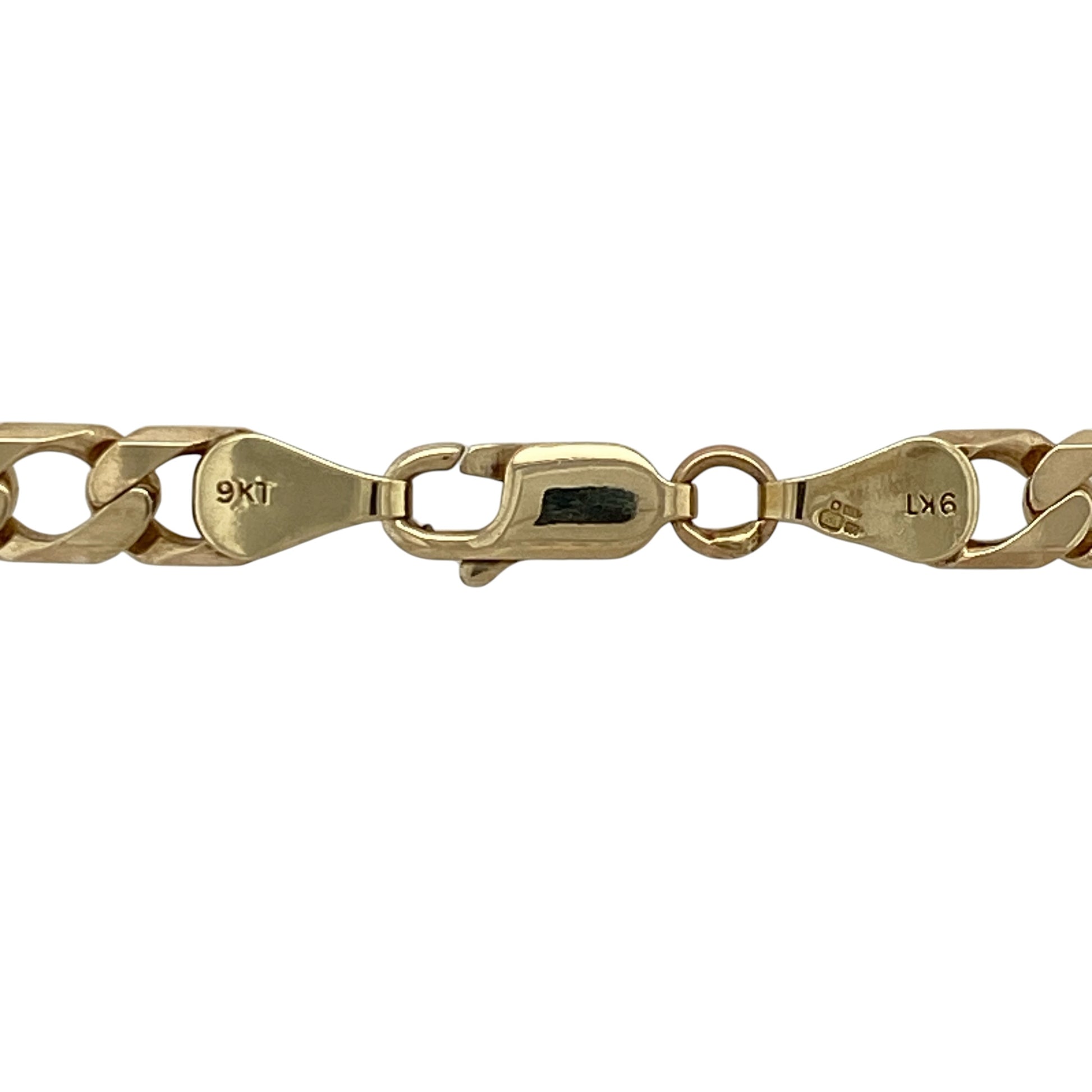 Add a bold and timeless piece to your jewellery collection with this pre-owned 9ct yellow gold 22" curb chain, combining classic design with a strong and substantial presence—perfect for everyday wear or statement styling.

Design: The chain features a traditional curb link style with smooth, interlocking links that create a clean and enduring look.
Material: Made from 9-carat yellow gold, it has a polished finish that enhances its warm tone and classic appeal.