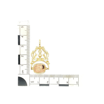 9ct Gold & Onyx Welsh Dragon Clogau Fob Pendant