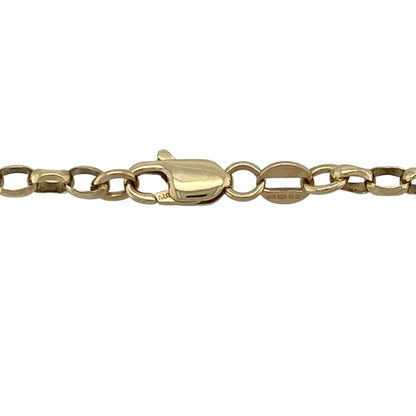 9ct Gold Welsh Three Feathers 22" Necklace