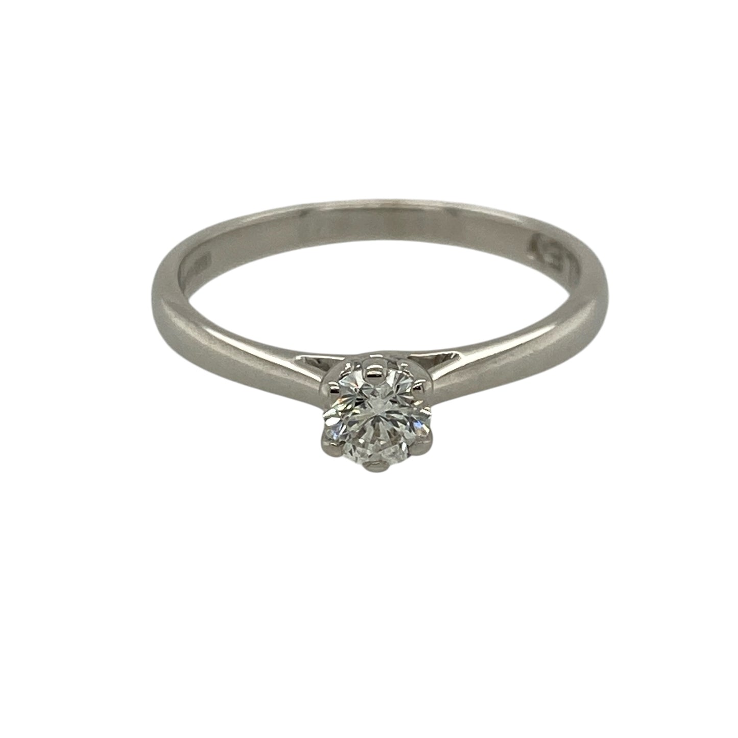 18ct White Gold & Diamond Set Solitaire Ring