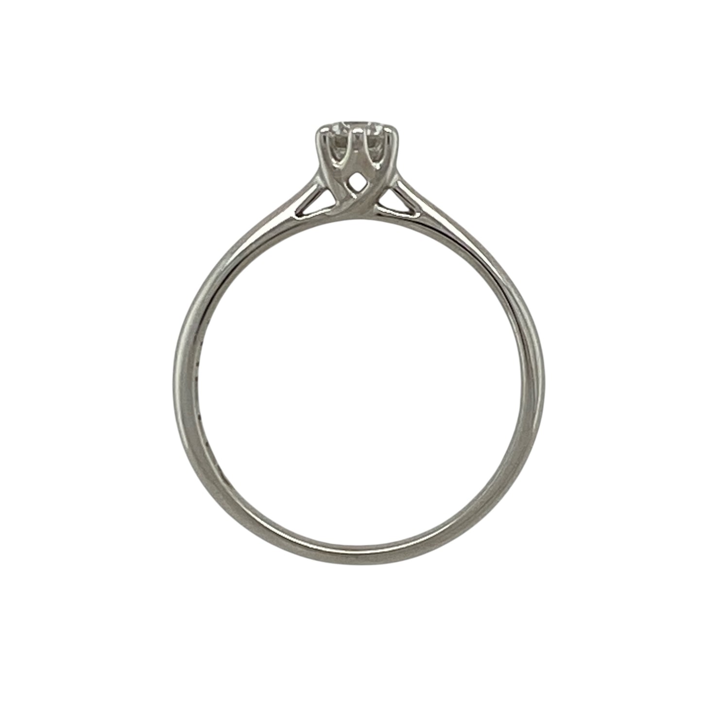 18ct White Gold & Diamond Set Solitaire Ring