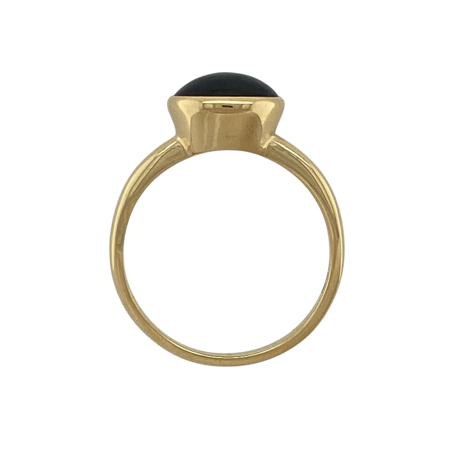 18ct Gold & Dark Blue Solitaire Ring