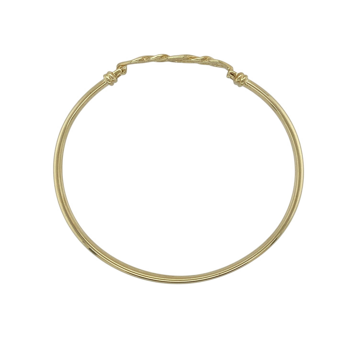 9ct Gold Celtic Knot Hinged Bangle