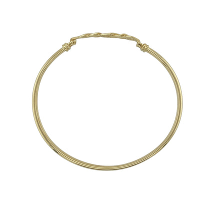 9ct Gold Celtic Knot Hinged Bangle