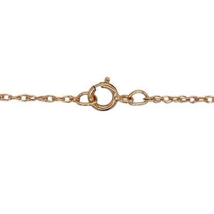 9ct Gold Pink Tourmaline & Cubic Zirconia Set Star 18" Necklace