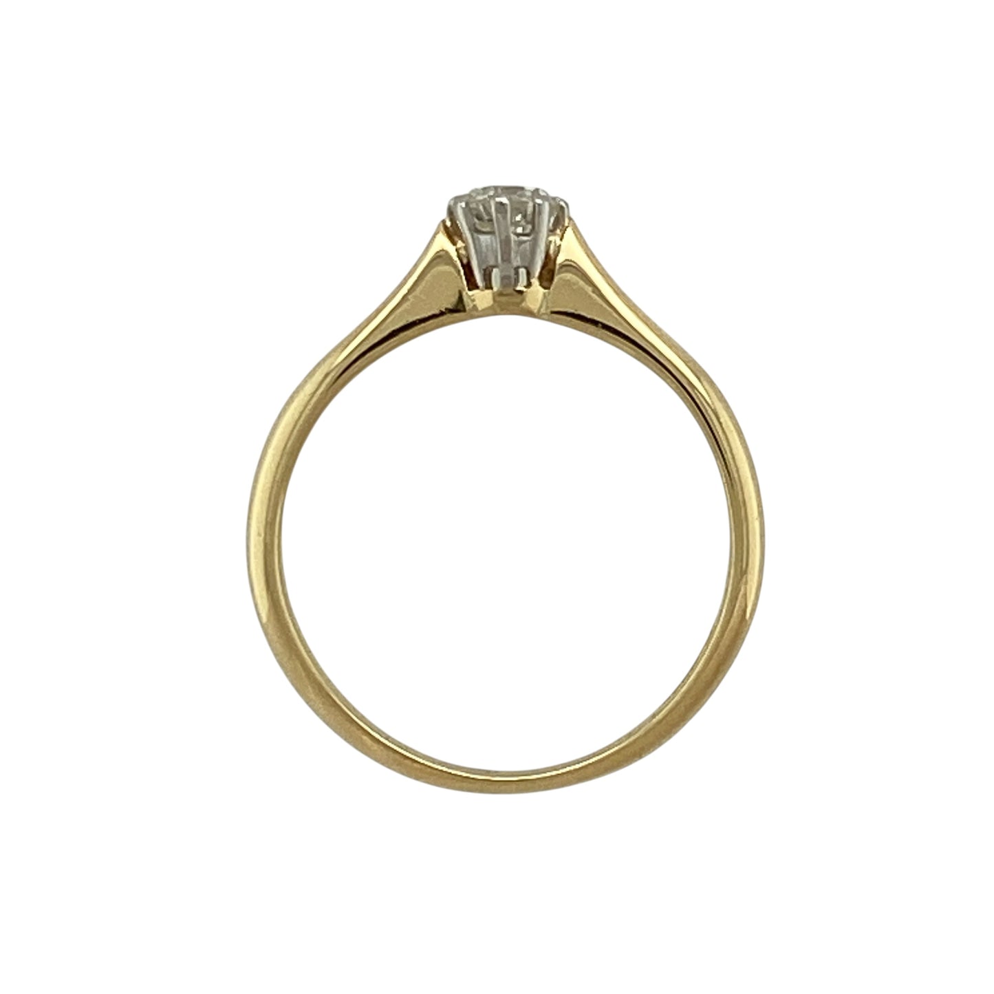 18ct Gold & Diamond Set Solitaire Ring