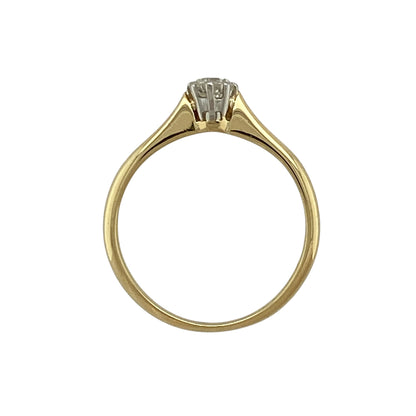 18ct Gold & Diamond Set Solitaire Ring