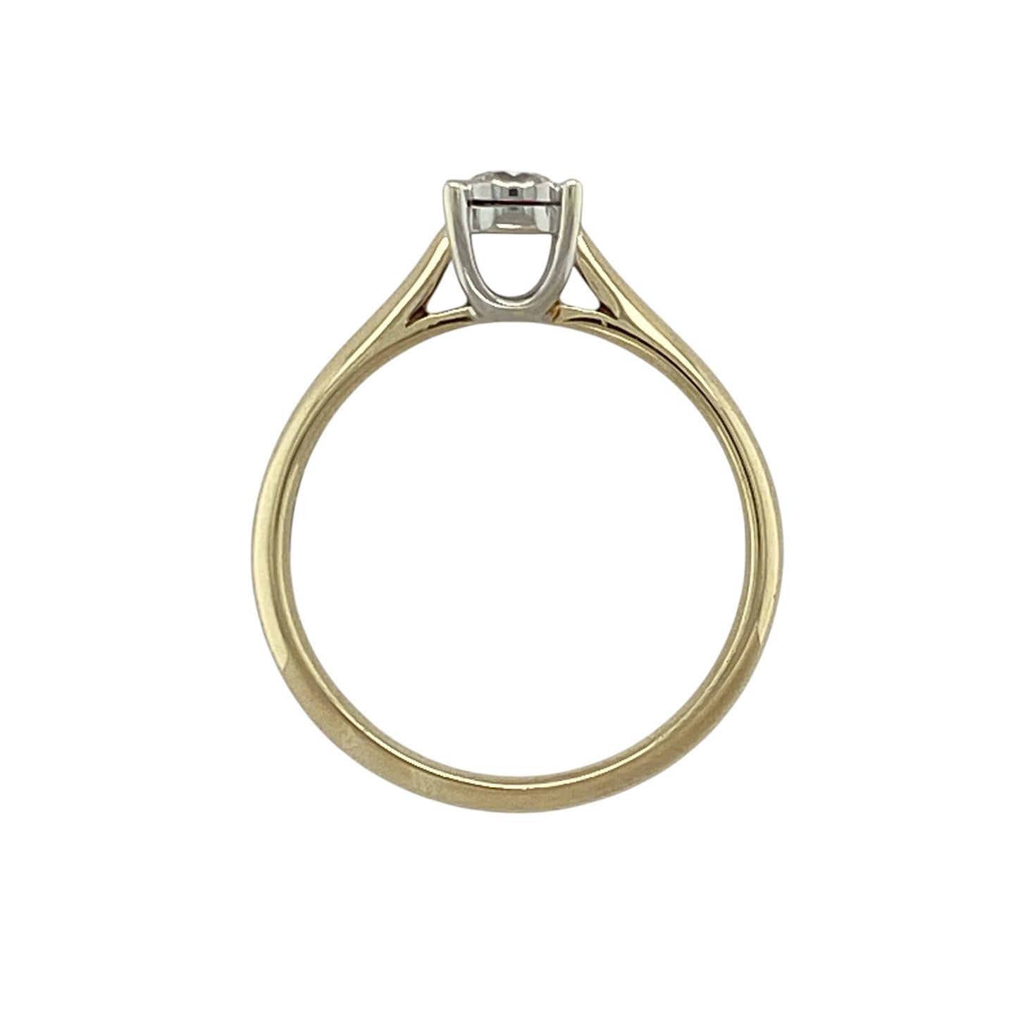 9ct Gold & Diamond Illusion Set Solitaire Ring