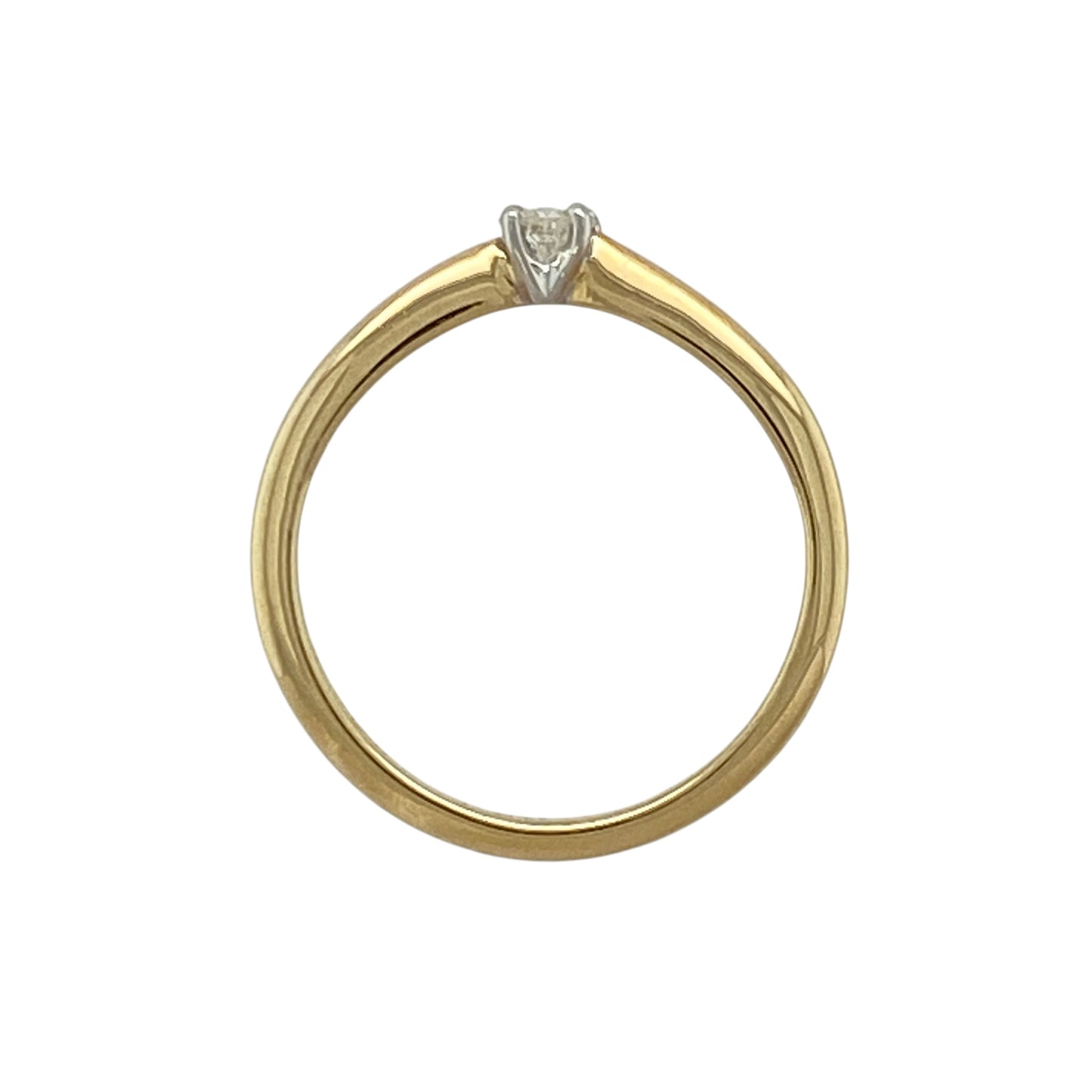 9ct Gold & Diamond Set Solitaire Ring