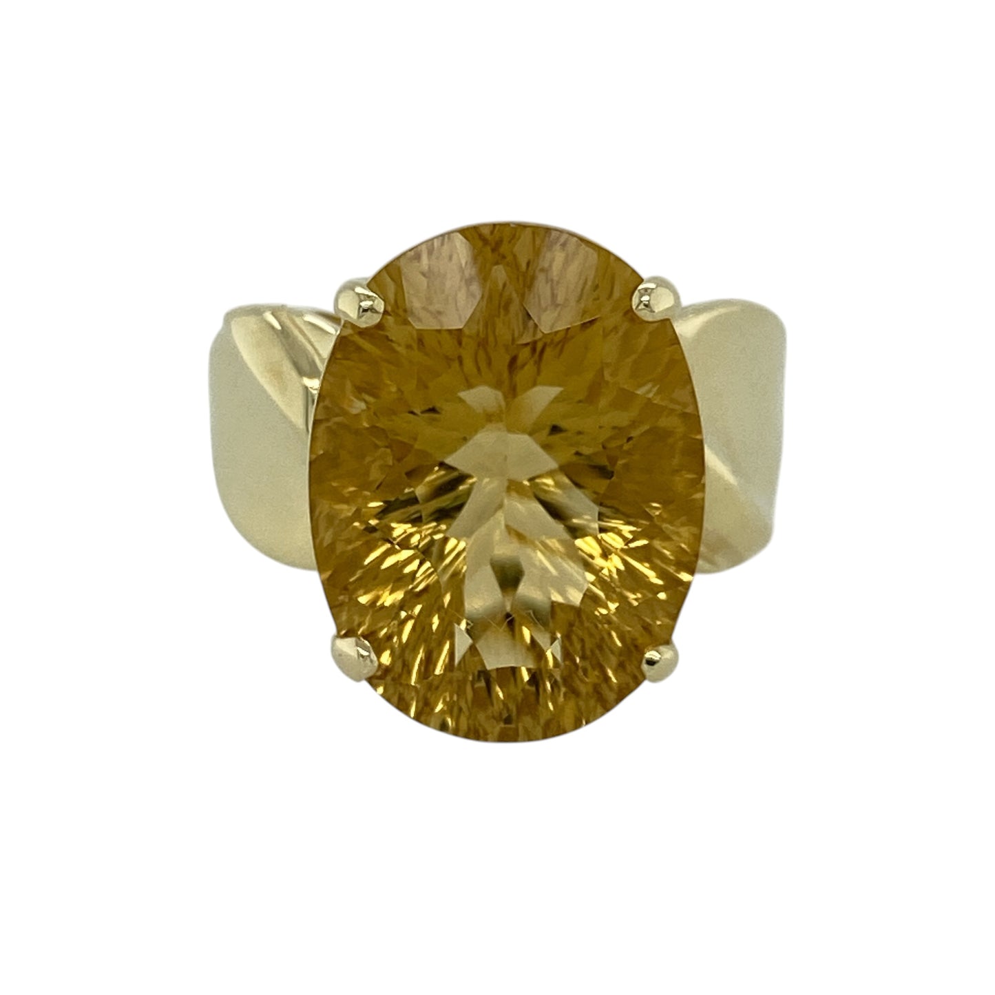 9ct Gold & Citrine Set Dress Ring