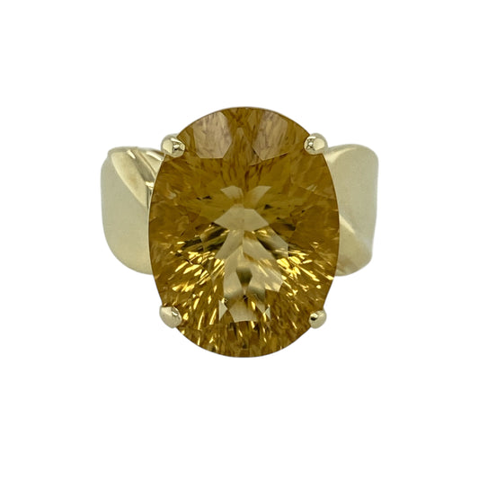 9ct Gold & Citrine Set Dress Ring