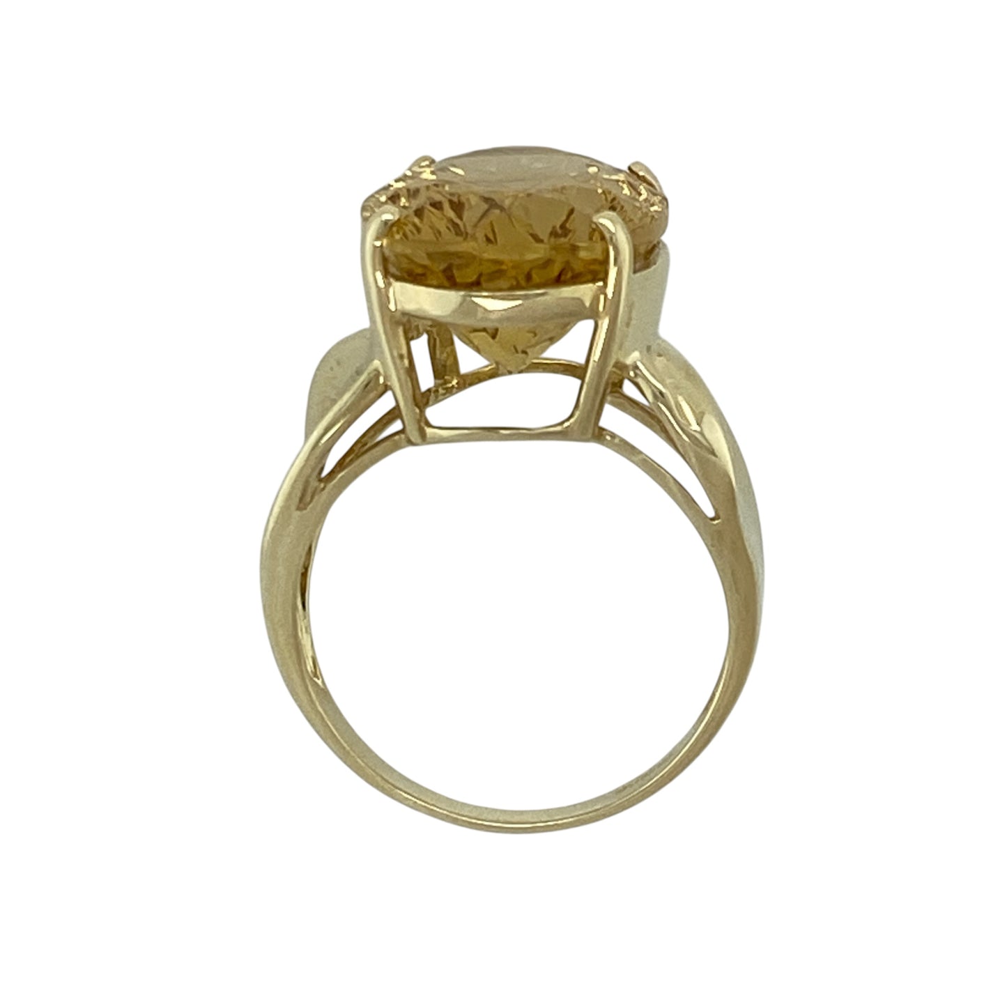 9ct Gold & Citrine Set Dress Ring