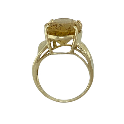 9ct Gold & Citrine Set Dress Ring