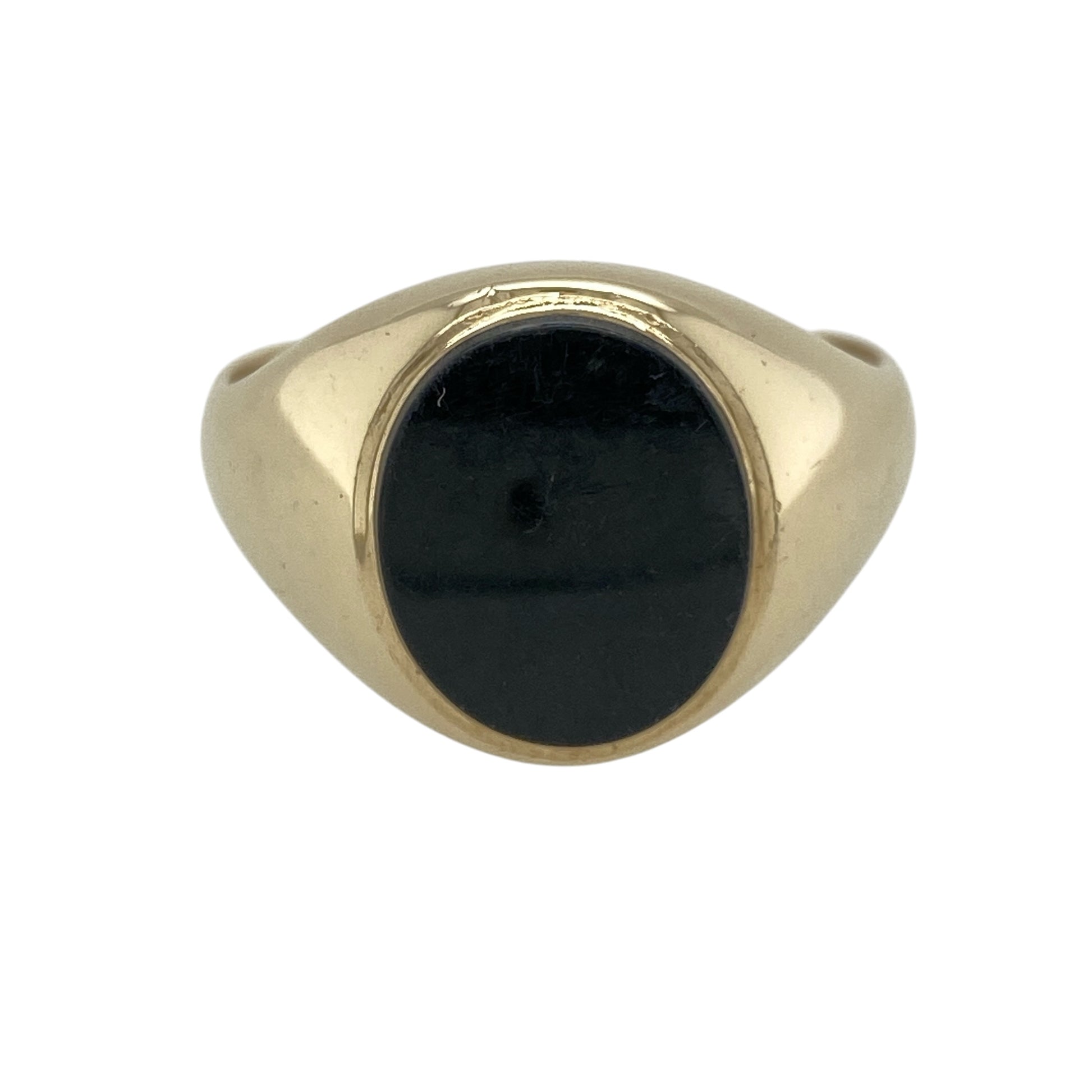 9ct Gold & Onyx Set Oval Signet Ring