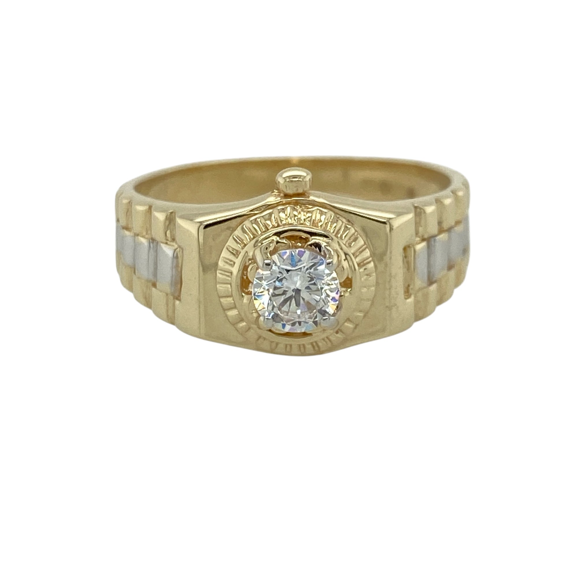 9ct Gold & Cubic Zirconia Set Watch Ring