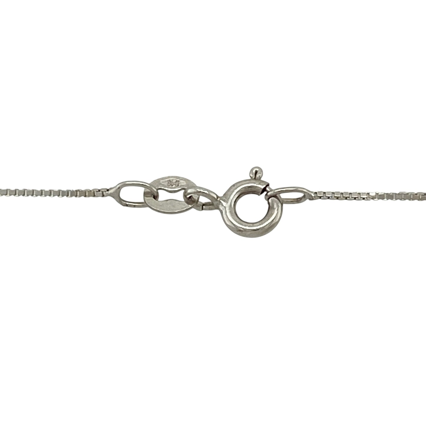 9ct White Gold & Yellow Stone 16" Necklace