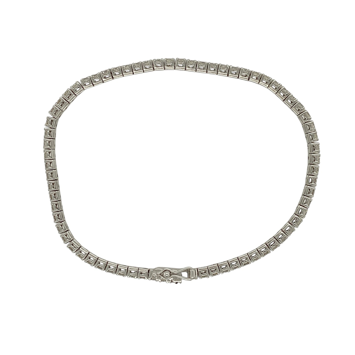 18ct White Gold & Diamond Set 7.25" Tennis Bracelet